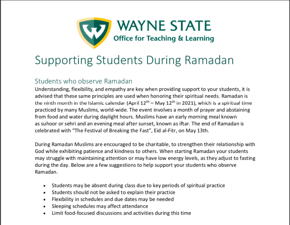 Office of Teaching and Learning Flier